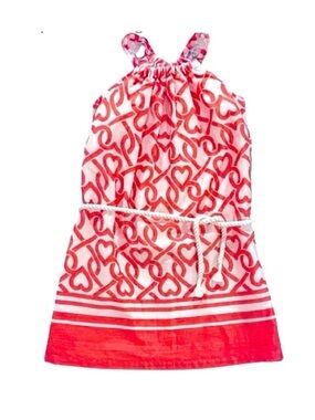 NWOT-GAP Kids Summer Coral Heart Dress. Size: XS 4/5
